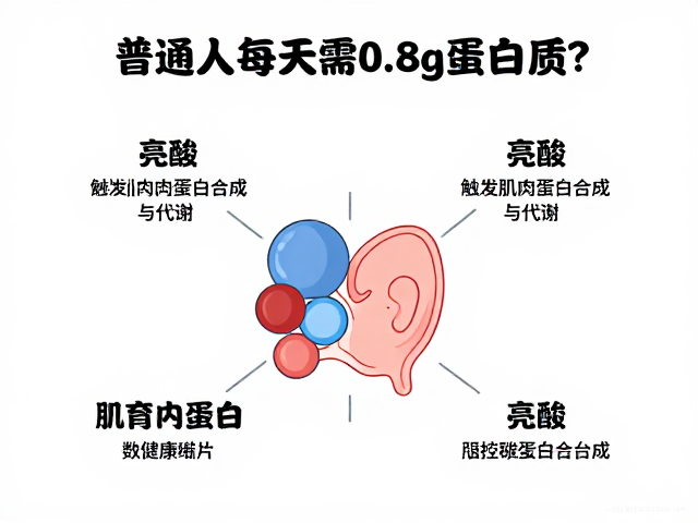 普通人每天需0.8g蛋白质?亮氨酸如何触发肌肉蛋白合成与代谢