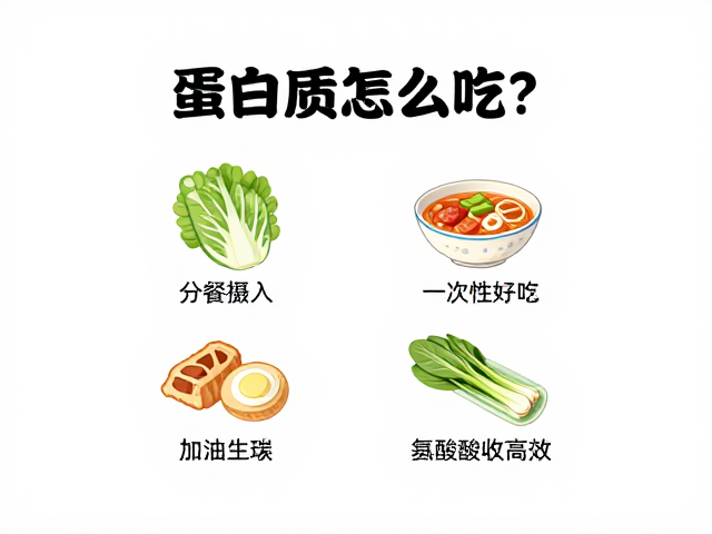 蛋白质怎么吃?分餐摄入比一次性多吃,氨基酸吸收更高效