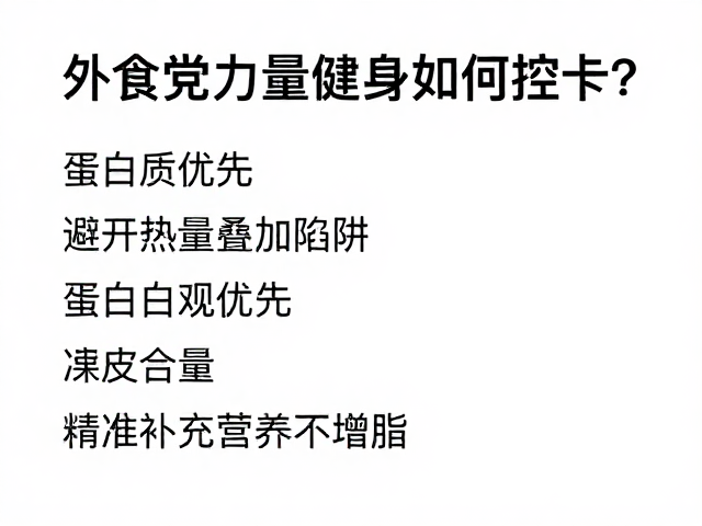 外食党力量健身如何控卡?避开热量叠加陷阱,精准补充营养不增脂