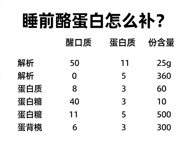 睡前酪蛋白怎么补?解析蛋白质代谢与每份含量