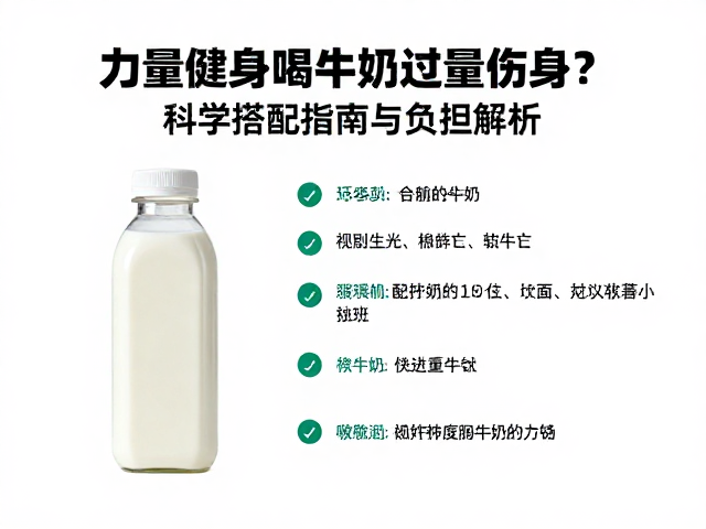力量健身喝牛奶过量伤身?科学搭配指南与负担解析