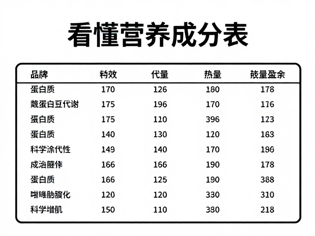 看懂营养成分表,利用蛋白质代谢与热量盈余,科学增肌不反弹