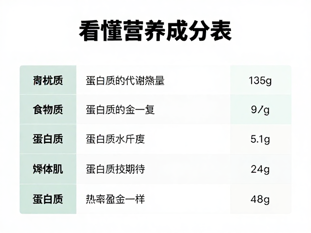 看懂营养成分表,利用蛋白质代谢与热量盈余,科学增肌不反弹