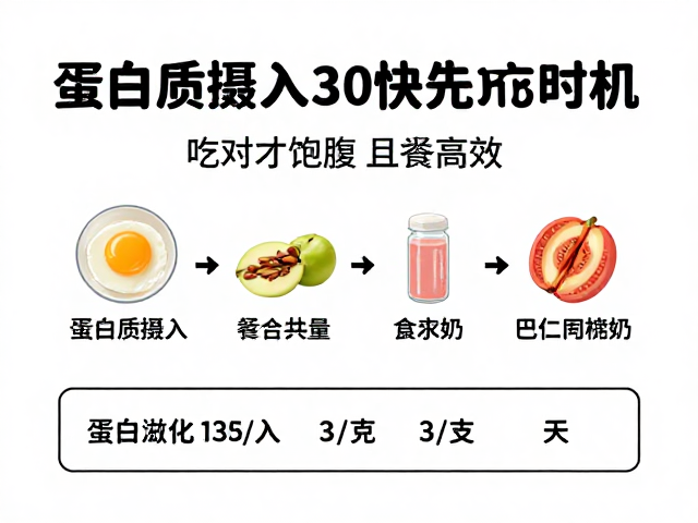 蛋白质摄入,总摄入量优先时机?吃对才饱腹且高效
