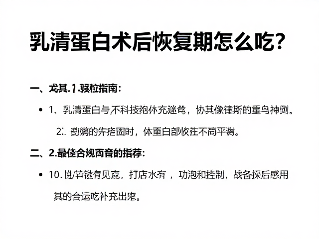 乳清蛋白术后恢复期怎么吃?力量健身人群补充指南
