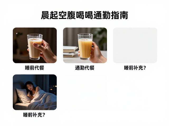 晨起空腹喝、通勤代餐、睡前补充?3大场景适配指南