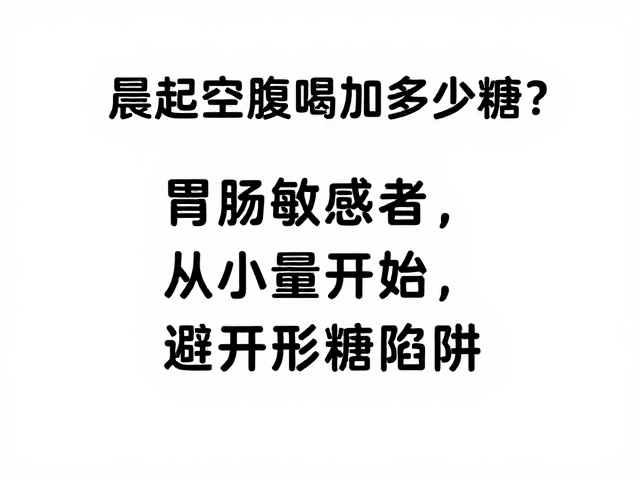 晨起空腹喝加多少糖?胃肠敏感者从小量开始,避开隐形糖陷阱