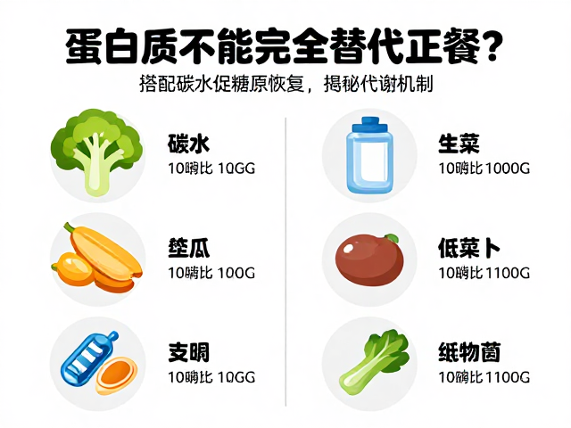 蛋白质不能完全替代正餐?搭配碳水促糖原恢复,揭秘代谢机制