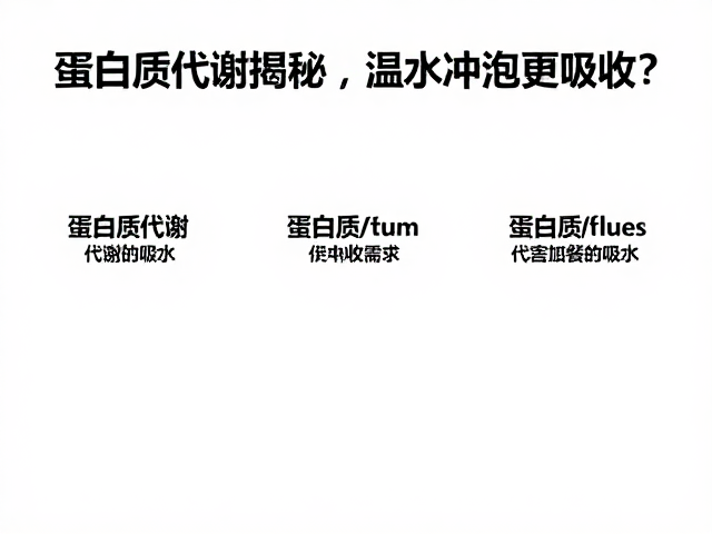 蛋白质代谢揭秘，温水冲泡更吸收？代餐加餐全攻略