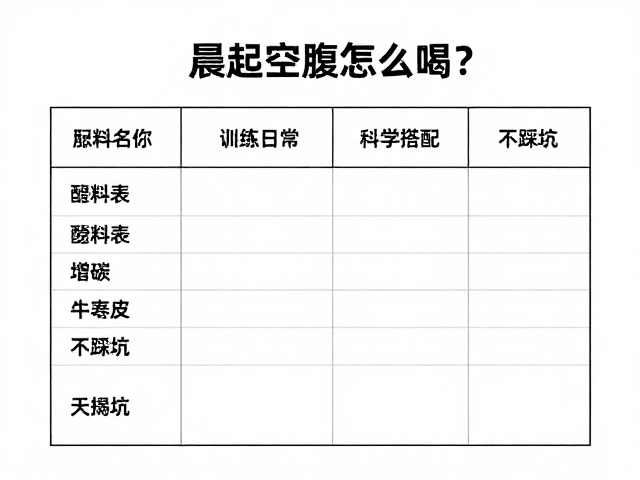 晨起空腹怎么喝？训练日增碳，看配料表，科学搭配不踩坑