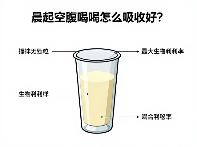 晨起空腹喝怎么吸收好？搅拌无颗粒，最大化生物利用率