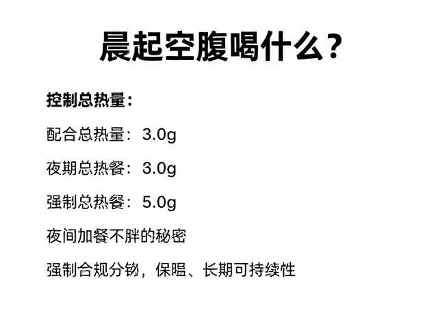 晨起空腹喝什么?配合控制总热量,夜间加餐不胖的秘密