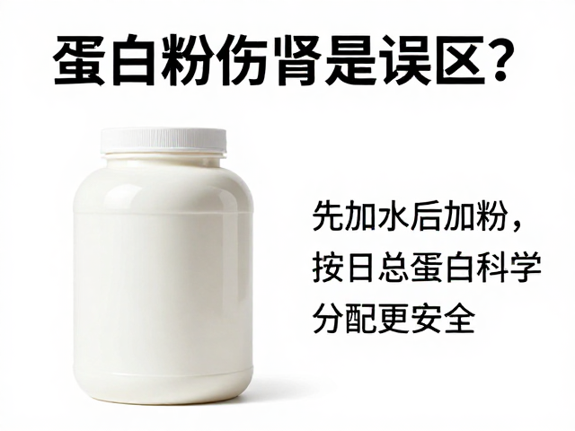 蛋白粉伤肾是误区?先加水后加粉,按日总蛋白科学分配更安全