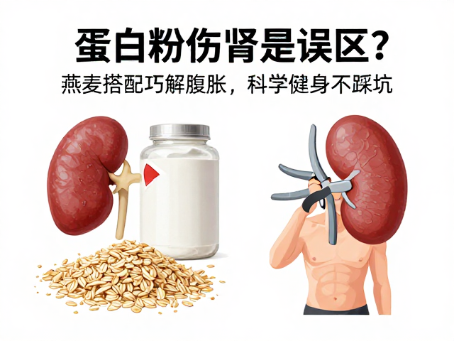 蛋白粉伤肾是误区?燕麦搭配巧解腹胀,科学健身不踩坑