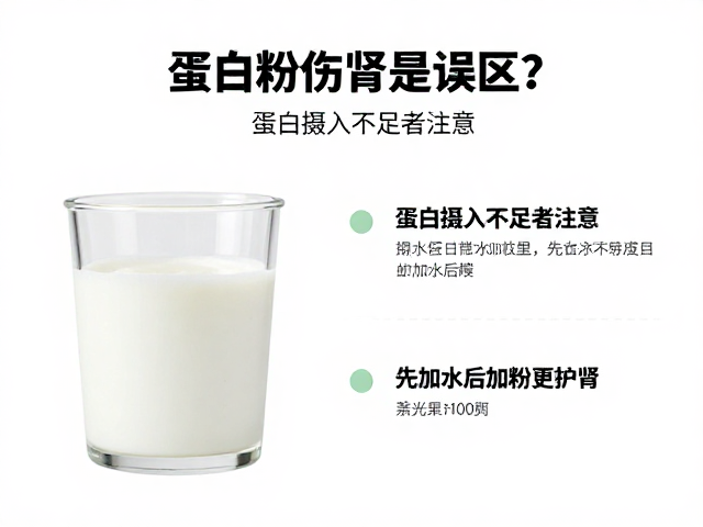 蛋白粉伤肾是误区?蛋白摄入不足者注意,先加水后加粉更护肾