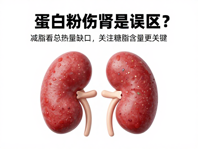 蛋白粉伤肾是误区?减脂看总热量缺口,关注糖脂含量更关键
