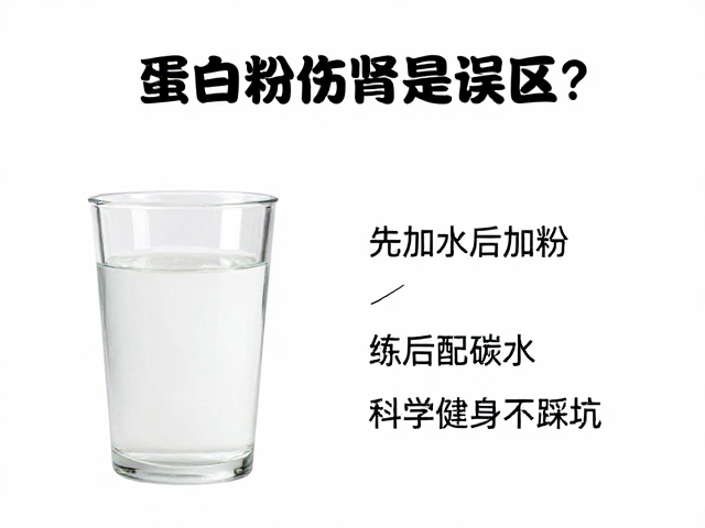蛋白粉伤肾是误区？先加水后加粉，练后配碳水，科学健身不踩坑