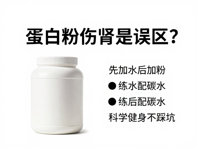 蛋白粉伤肾是误区？先加水后加粉，练后配碳水，科学健身不踩坑