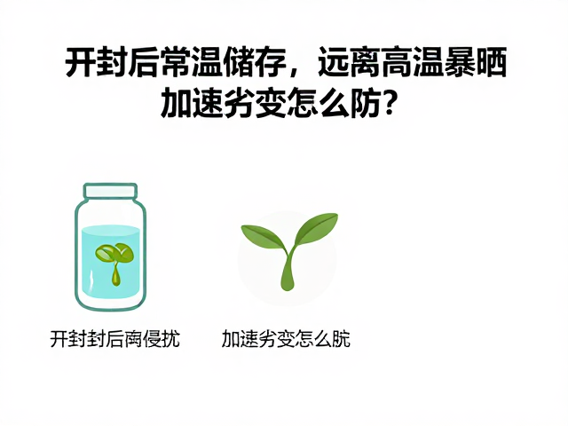开封后常温储存，远离高温暴晒，加速劣变怎么防？