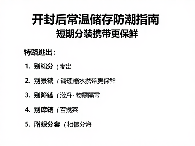 开封后常温储存防潮指南,短期分装携带更保鲜