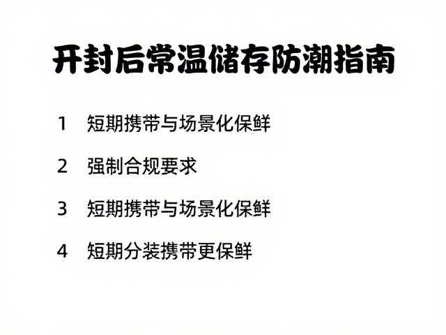 开封后常温储存防潮指南,短期分装携带更保鲜