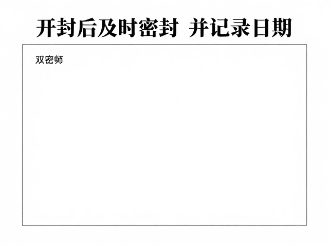 开封后及时密封并记录日期，常温储存规范指南