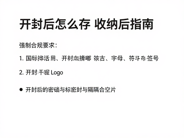 开封后怎么存？常温干燥收纳指南，严格遵循说明防变质