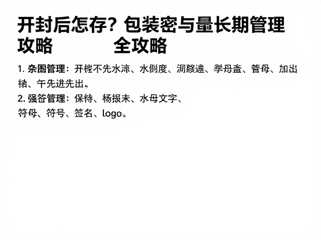 开封后怎么存?大包装食品室温密封与长期管理全攻略