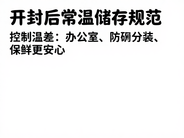 开封后常温储存规范,控制温差,办公室分装,保鲜更安心