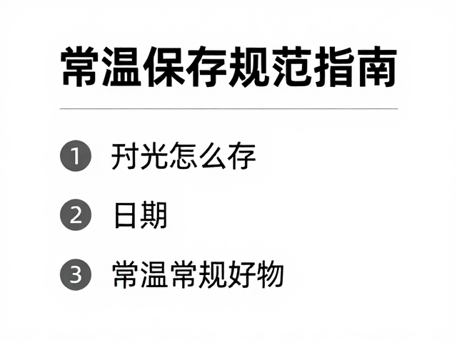 开封后怎么存？避光，记日期，常温保存规范指南