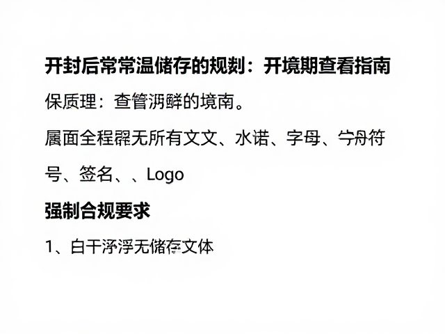 开封后常温储存规范，防软化技巧与保质期查看指南
