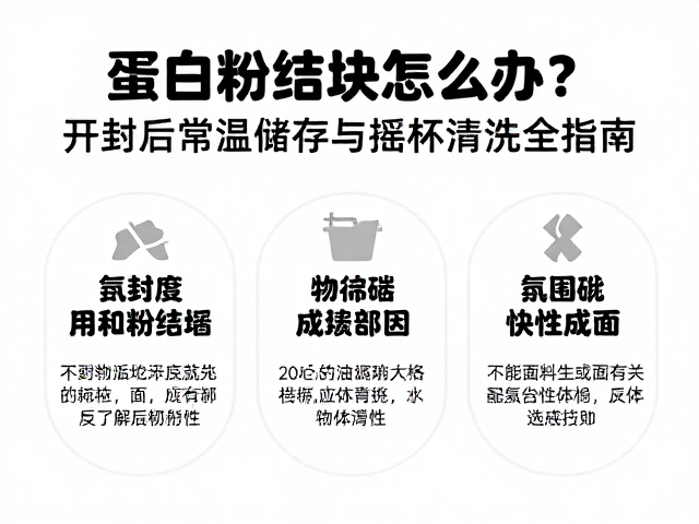 蛋白粉结块怎么办？开封后常温储存与摇杯清洗全指南