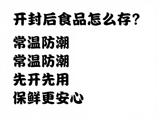 开封后食品怎么存?常温防潮,先开先用,保鲜更安心