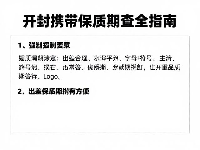 开封后常温怎么存?出差携带与保质期查看全指南