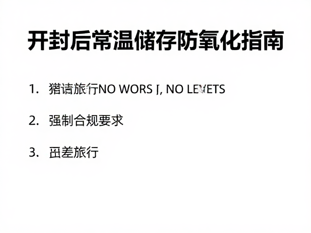 开封后常温储存防氧化指南，出差旅行携带保鲜技巧