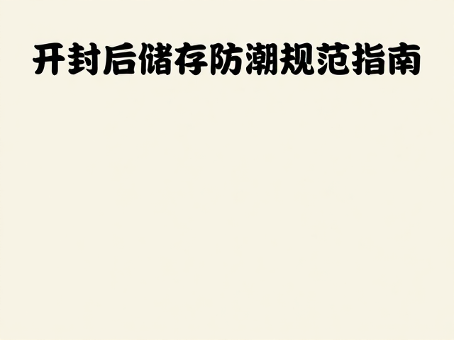 开封后受潮发黏怎么办?常温储存防潮规范指南