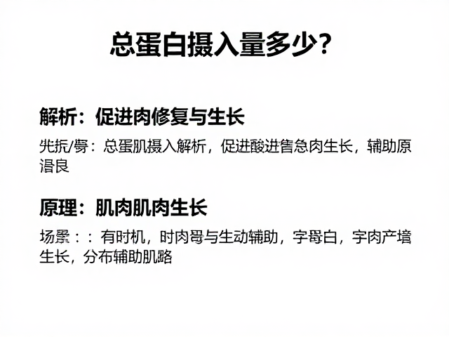 总蛋白摄入量多少？解析促进肌肉修复与生长辅助原理