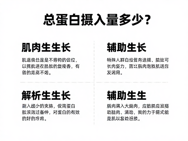 总蛋白摄入量多少？解析促进肌肉修复与生长辅助原理