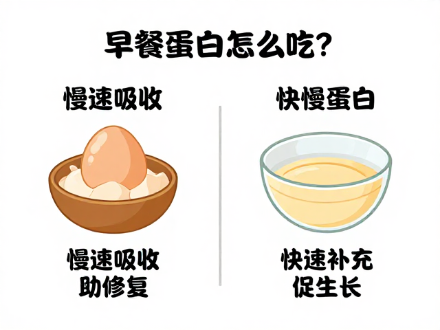 早餐蛋白怎么吃？慢速吸收助修复，快速补充促生长