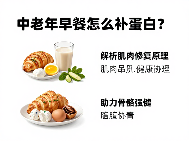 中老年早餐怎么补蛋白?解析肌肉修复原理,助力骨骼强健