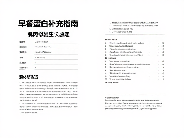 早餐蛋白补充指南,认证报告解析肌肉修复生长原理