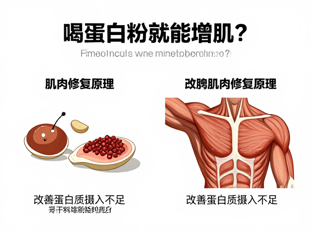 喝蛋白粉就能增肌？解析肌肉修复原理，改善蛋白质摄入不足