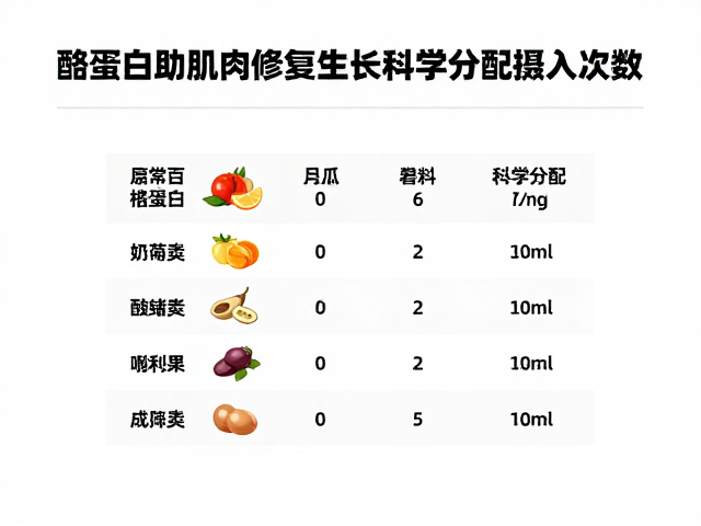 酪蛋白助肌肉修复生长,如何按目标蛋白量科学分配摄入次数