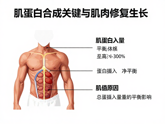 肌蛋白合成关键，总蛋白摄入量与肌肉修复生长的科学原理
