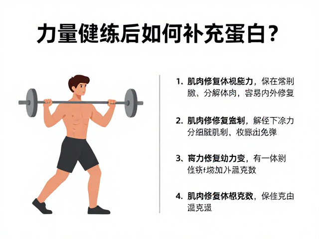 力量训练后如何补充蛋白？解析肌肉修复原理与每份最佳克数