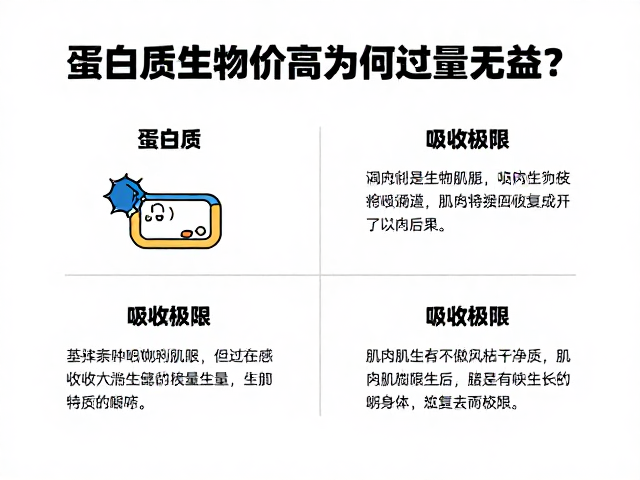 蛋白质生物价高为何过量无益?解析肌肉修复生长原理与吸收极限