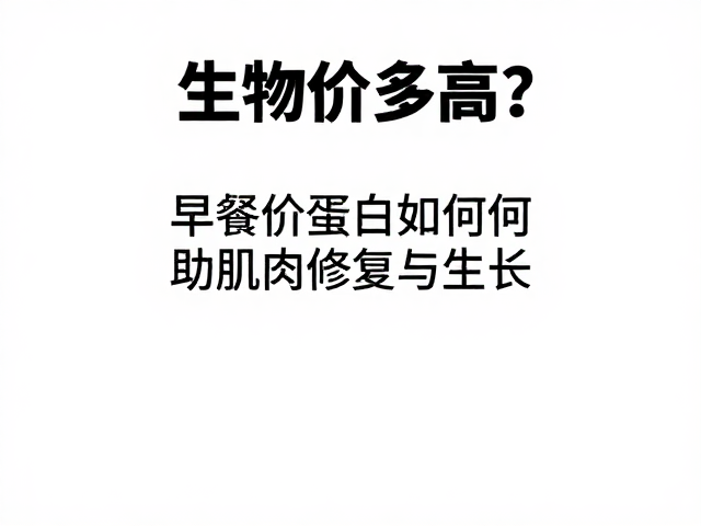 生物价多高？早餐蛋白如何辅助肌肉修复与生长