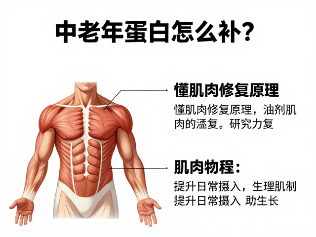 中老年蛋白怎么补？懂肌肉修复原理，提升日常摄入助生长