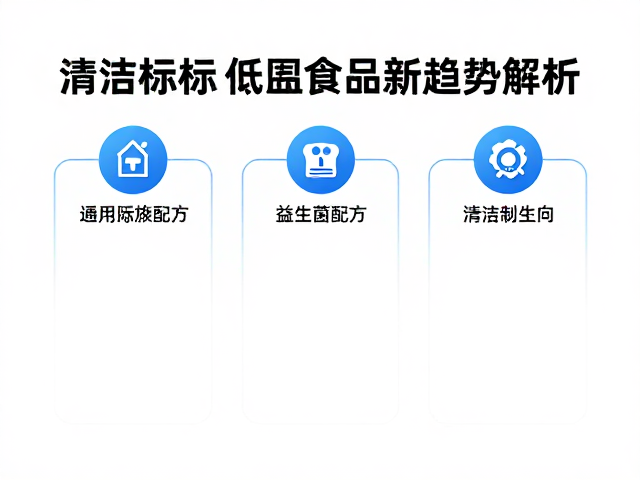 清洁标签,低温加工,益生菌配方,健康食品新趋势解析