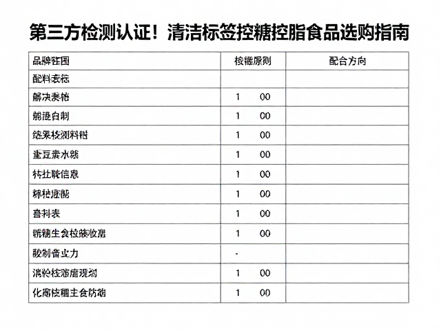 第三方检测认证!清洁标签控糖控脂食品选购指南